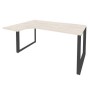 Onix O.MO-SA-4L (Денвер Светлый/Антрацит) Стол эргономичный левый на О-образном м/к