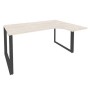 Onix O.MO-SA-4R (Денвер Светлый/Антрацит) Стол эргономичный правый на О-образном м/к