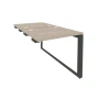 O.MO-D.SPR-0.7 (Дуб Аттик/Антрацит) Стол-приставка двойной на О-образном м/к к опорым элем.