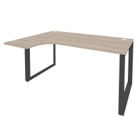 Onix O.MO-SA-4L (Дуб Аттик/Антрацит) Стол эргономичный левый на О-образном м/к