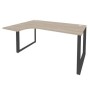 Onix O.MO-SA-4L (Дуб Аттик/Антрацит) Стол эргономичный левый на О-образном м/к