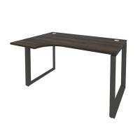 Onix O.MO-SA-2L (Дуб Мали/Антрацит) Стол эргономичный левый на О-образном м/к