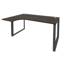 Onix O.MO-SA-4L (Дуб Мали/Антрацит) Стол эргономичный левый на О-образном м/к