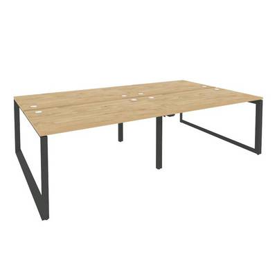 Onix O.MO-D.RS-4.3.8 (Тиквуд Светлый/Антрацит) Рабочая станция на О-образном м/к