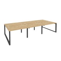 Onix O.MO-D.RS-6.2.8 (Тиквуд Светлый/Антрацит) Рабочая станция на О-образном м/к