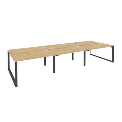 Onix O.MO-D.RS-6.3.7 (Тиквуд Светлый/Антрацит) Рабочая станция на О-образном м/к