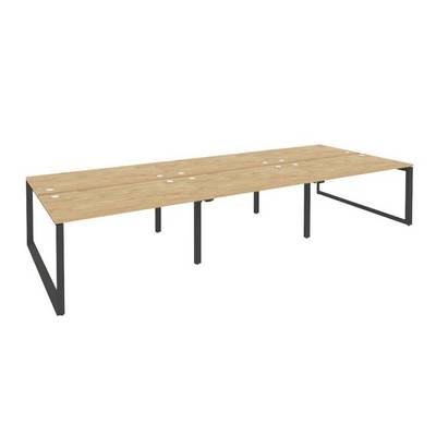 Onix O.MO-D.RS-6.3.8 (Тиквуд Светлый/Антрацит) Рабочая станция на О-образном м/к