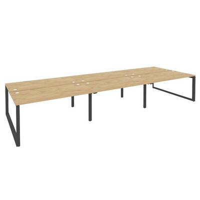 Onix O.MO-D.RS-6.4.8 (Тиквуд Светлый/Антрацит) Рабочая станция на О-образном м/к