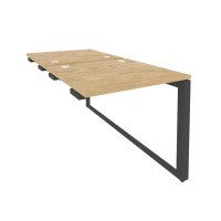 Onix O.MO-D.SPR-0.8 (Тиквуд Светлый/Антрацит) Стол-приставка двойной на О-образном м/к к опорым элем.