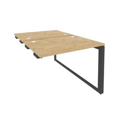 Onix O.MO-D.SPR-1.7 (Тиквуд Светлый/Антрацит) Стол-приставка двойной на О-образном м/к к опорым элем.