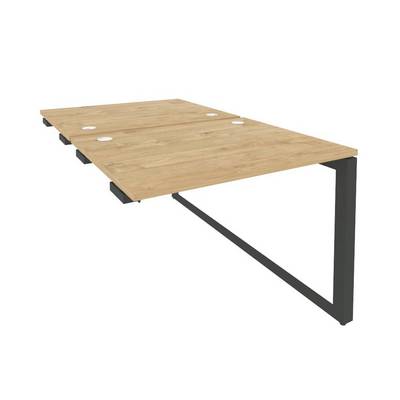 Onix O.MO-D.SPR-1.8 (Тиквуд Светлый/Антрацит) Стол-приставка двойной на О-образном м/к к опорым элем.