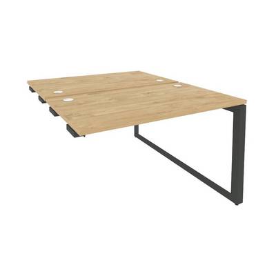 Onix O.MO-D.SPR-2.7 (Тиквуд Светлый/Антрацит) Стол-приставка двойной на О-образном м/к к опорым элем.