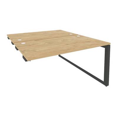 Onix O.MO-D.SPR-3.8 (Тиквуд Светлый/Антрацит) Стол-приставка двойной на О-образном м/к к опорым элем.