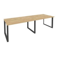 Onix O.MO-PRG-2.3 (Тиквуд Светлый/Антрацит) Стол переговорный (2 столешницы)