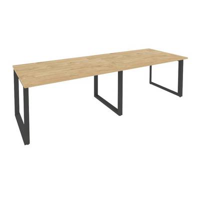 Onix O.MO-PRG-2.3 (Тиквуд Светлый/Антрацит) Стол переговорный (2 столешницы)