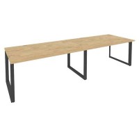 Onix O.MO-PRG-2.4 (Тиквуд Светлый/Антрацит) Стол переговорный (2 столешницы)