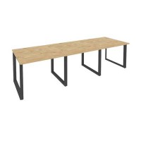 Onix O.MO-PRG-3.1 (Тиквуд Светлый/Антрацит) Стол переговорный (3 столешницы)