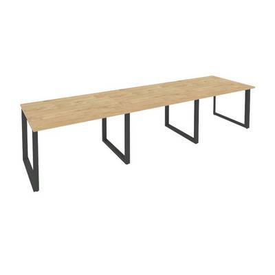 Onix O.MO-PRG-3.2 (Тиквуд Светлый/Антрацит) Стол переговорный (3 столешницы)