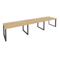 Onix O.MO-PRG-3.3 (Тиквуд Светлый/Антрацит) Стол переговорный (3 столешницы)