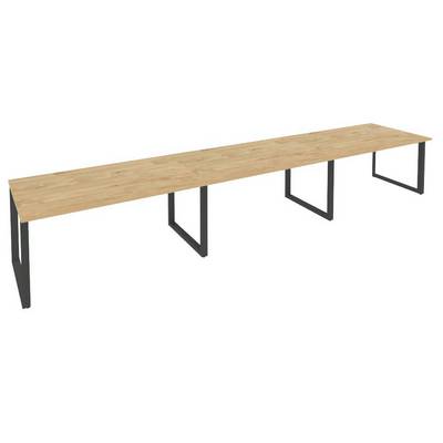 Onix O.MO-PRG-3.4 (Тиквуд Светлый/Антрацит) Стол переговорный (3 столешницы)