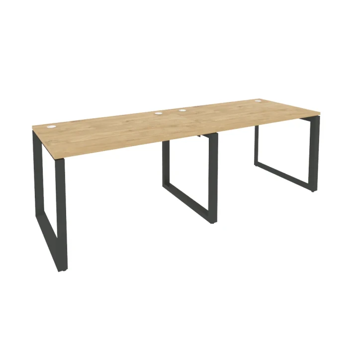 O.MO-RS-2.2.8 (Тиквуд Светлый/Антрацит) Рабочая станция на О-образном м/к