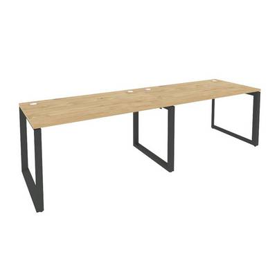 Onix O.MO-RS-2.3.8 (Тиквуд Светлый/Антрацит) Рабочая станция на О-образном м/к