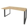 Onix O.MO-SA-1L (Тиквуд Светлый/Антрацит) Стол эргономичный левый на О-образном м/к