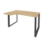 Onix O.MO-SA-2L (Тиквуд Светлый/Антрацит) Стол эргономичный левый на О-образном м/к