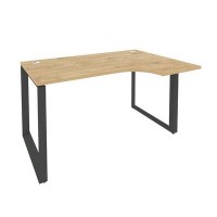Onix O.MO-SA-2R (Тиквуд Светлый/Антрацит) Стол эргономичный правый на О-образном м/к