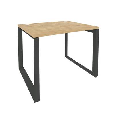 Onix O.MO-SP-1.8 (Тиквуд Светлый/Антрацит) Стол рабочий на О-образном м/к