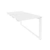 Onix O.MO-D.SPR-0.7 (Белый Бриллиант/Белый) Стол-приставка двойной на О-образном м/к к опорым элем.