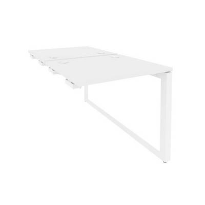 Onix O.MO-D.SPR-0.7 (Белый Бриллиант/Белый) Стол-приставка двойной на О-образном м/к к опорым элем.