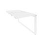 Onix O.MO-D.SPR-0.7 (Белый Бриллиант/Белый) Стол-приставка двойной на О-образном м/к к опорым элем.