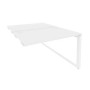 Onix O.MO-D.SPR-2.8 (Белый Бриллиант/Белый) Стол-приставка двойной на О-образном м/к к опорым элем.
