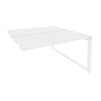 Onix O.MO-D.SPR-3.7 (Белый Бриллиант/Белый) Стол-приставка двойной на О-образном м/к к опорым элем.