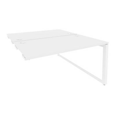 Onix O.MO-D.SPR-3.8 (Белый Бриллиант/Белый) Стол-приставка двойной на О-образном м/к к опорым элем.