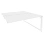 Onix O.MO-D.SPR-4.8 (Белый Бриллиант/Белый) Стол-приставка двойной на О-образном м/к к опорым элем.