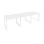 Onix O.MO-PRG-3.1 (Белый Бриллиант/Белый) Стол переговорный (3 столешницы)