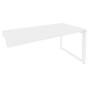 Onix O.MO-SPR-4.8 (Белый Бриллиант/Белый) Стол-приставка на О-образном м/к к опорным элементам