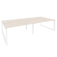 Onix O.MO-D.RS-4.4.7 (Денвер Светлый/Белый) Рабочая станция на О-образном м/к