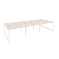 Onix O.MO-D.RS-6.2.7 (Денвер Светлый/Белый) Рабочая станция на О-образном м/к