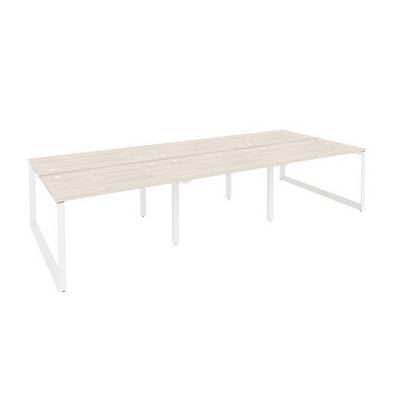 Onix O.MO-D.RS-6.2.7 (Денвер Светлый/Белый) Рабочая станция на О-образном м/к