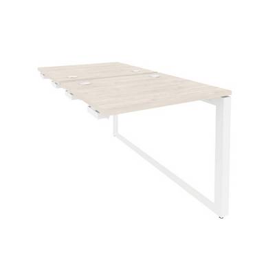 Onix O.MO-D.SPR-0.7 (Денвер Светлый/Белый) Стол-приставка двойной на О-образном м/к к опорым элем.