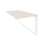 Onix O.MO-D.SPR-0.7 (Денвер Светлый/Белый) Стол-приставка двойной на О-образном м/к к опорым элем.