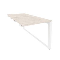 Onix O.MO-D.SPR-0.8 (Денвер Светлый/Белый) Стол-приставка двойной на О-образном м/к к опорым элем.