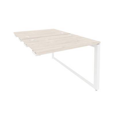 Onix O.MO-D.SPR-1.7 (Денвер Светлый/Белый) Стол-приставка двойной на О-образном м/к к опорым элем.