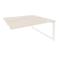 Onix O.MO-D.SPR-4.7 (Денвер Светлый/Белый) Стол-приставка двойной на О-образном м/к к опорым элем.