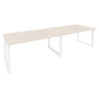 Onix O.MO-PRG-2.4 (Денвер Светлый/Белый) Стол переговорный (2 столешницы)