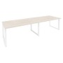 Onix O.MO-PRG-2.4 (Денвер Светлый/Белый) Стол переговорный (2 столешницы)