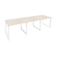 Onix O.MO-PRG-3.1 (Денвер Светлый/Белый) Стол переговорный (3 столешницы)